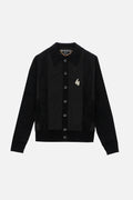 Rita Black Button Through - Cardi