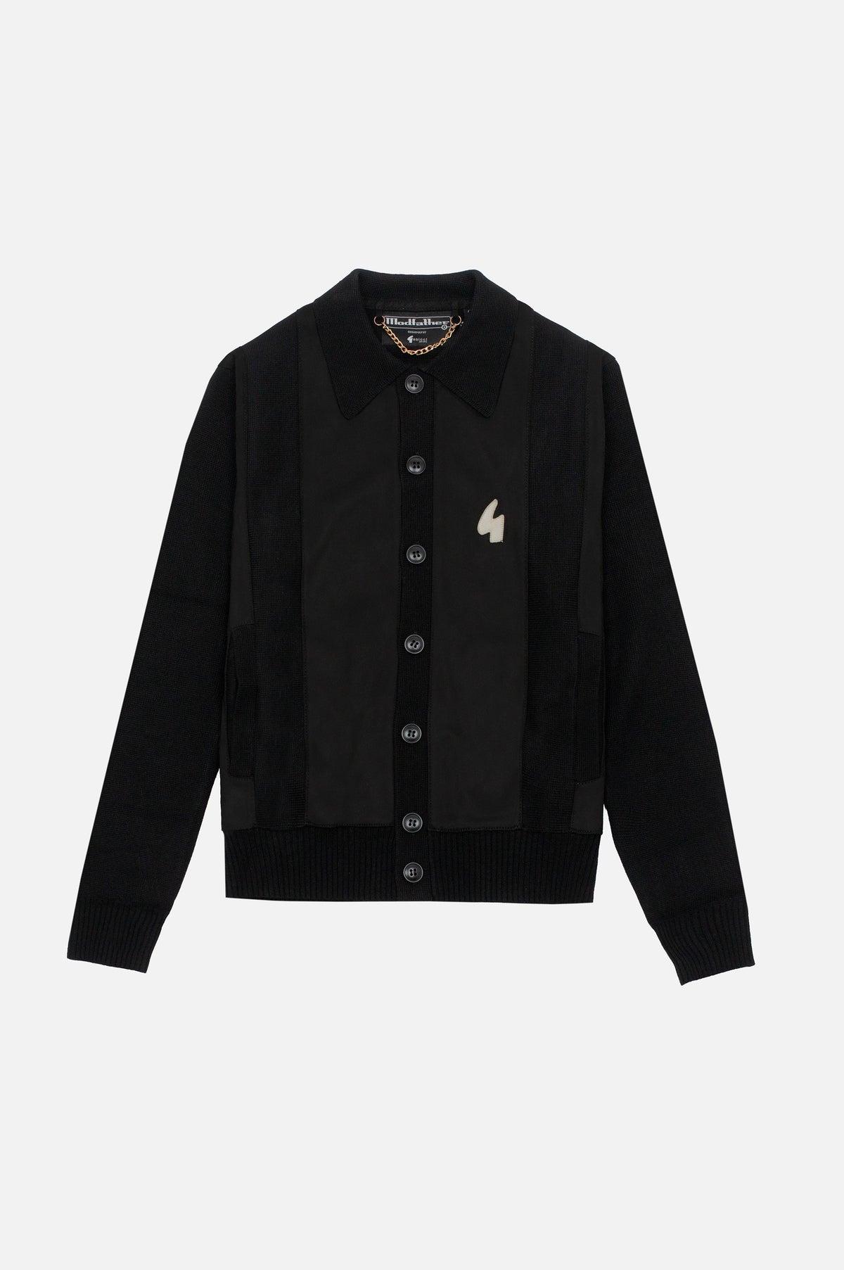 Rita Black Button Through - Cardi