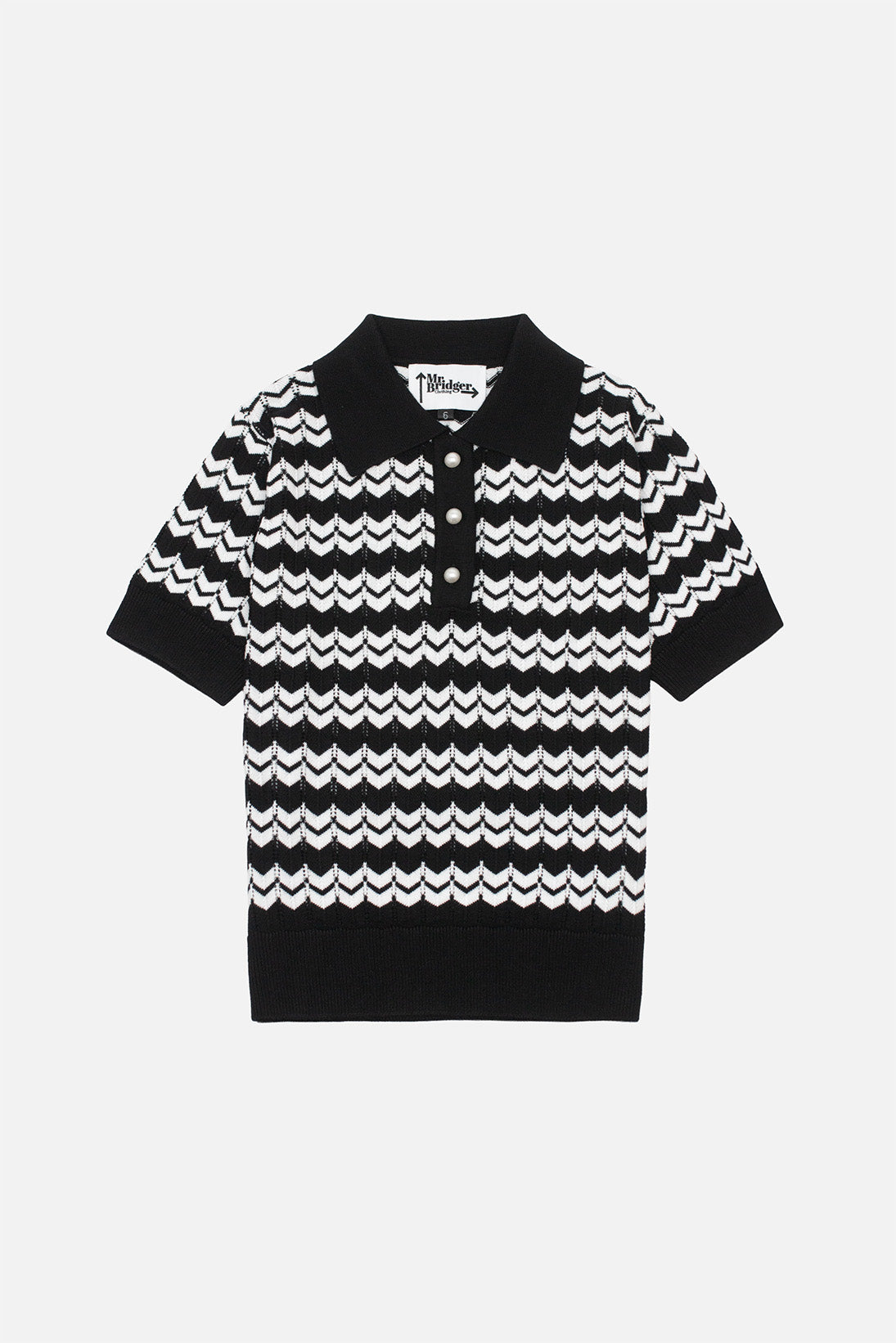Supremes Fine Gauge Black - Polo Knit