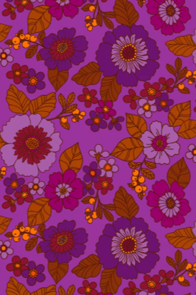 Exclusive 'Dolly' Canyon Bloom Purple - Scarf