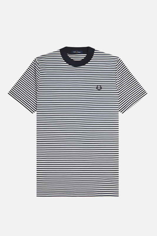 M6581 Fine Stripe Heavy Weight Navy - T-Shirt
