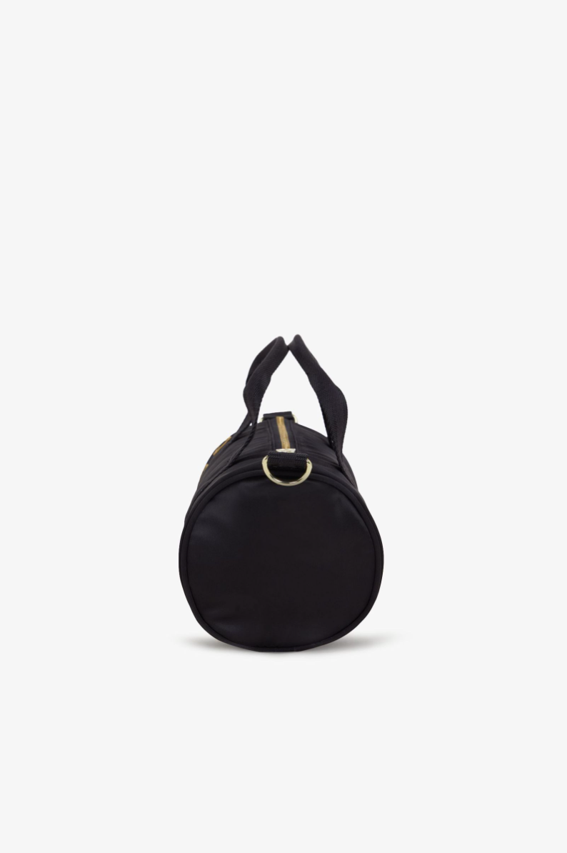 L9265 Amy Winehouse Black Satin - Mini Barrel Bag