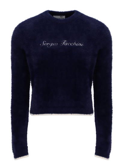 Helena Maritime Blue Brushed Crew Neck - Jumper