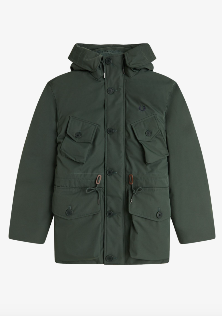 J1315 Court Green Patch Pocket Puffer - Jacket