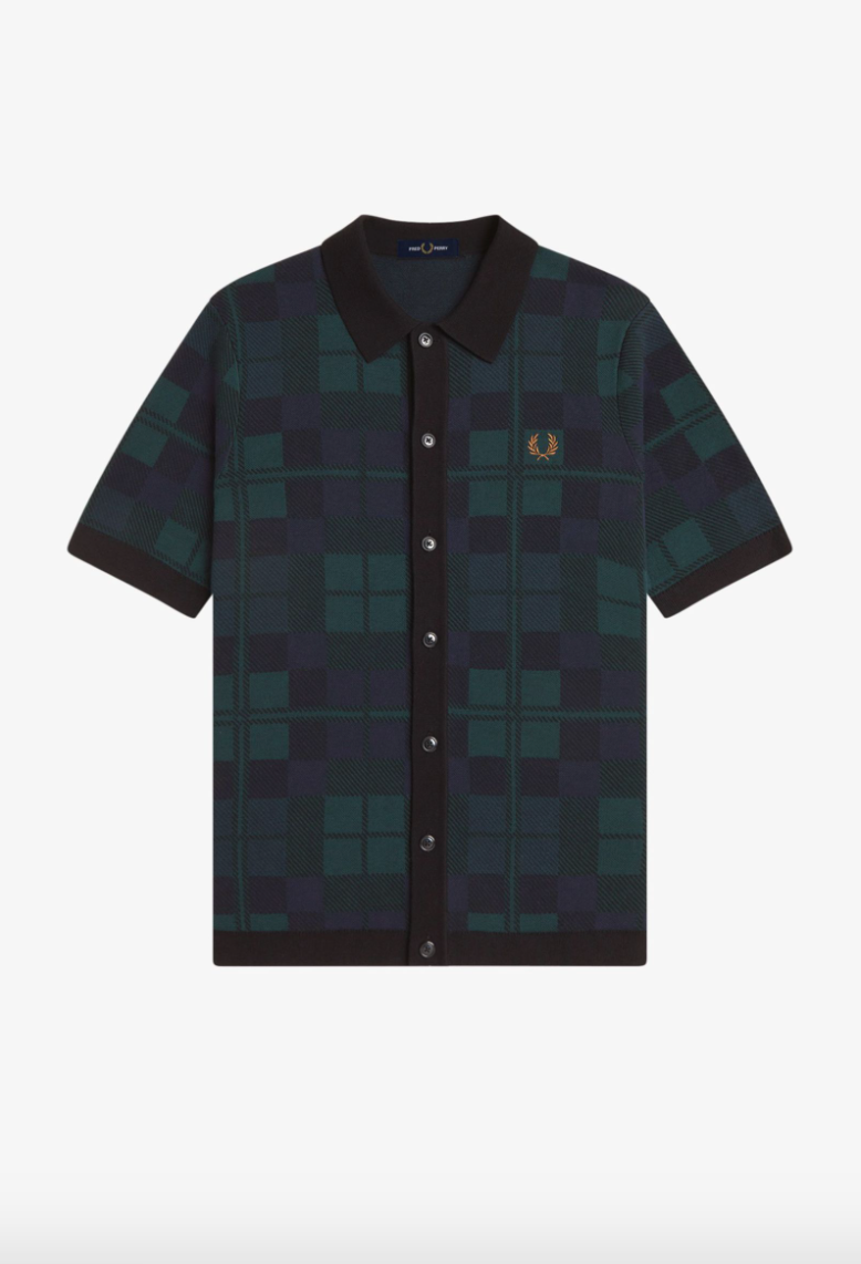 K1553 Black Watch Tartan Knit - Shirt