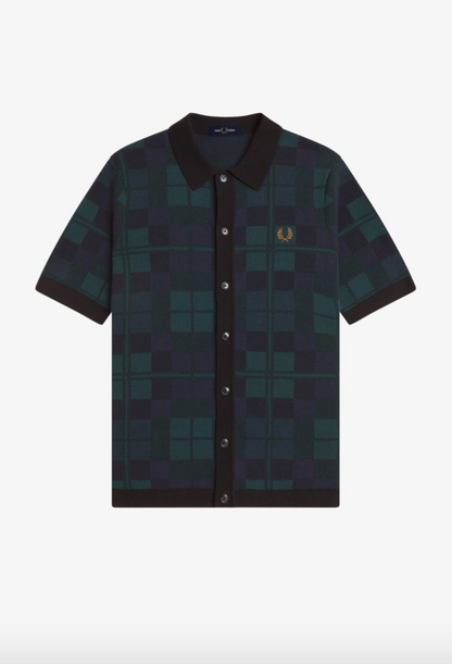 K1553 Black Watch Tartan Knit - Shirt