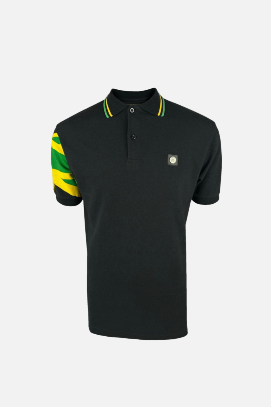 Flag Sleeve Pique Black - Polo