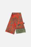 Paisley Red / Gold / Green - Silk Scarf