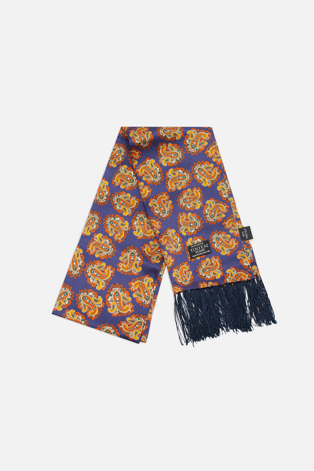 Paisley Navy - Silk Scarf
