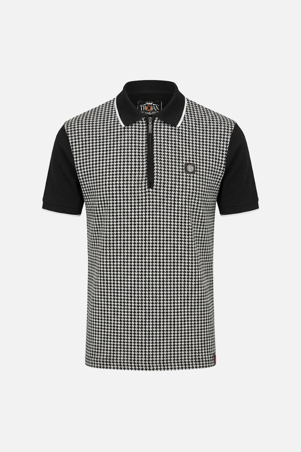 TR/9125 Mono Houndstooth Zip - Polo