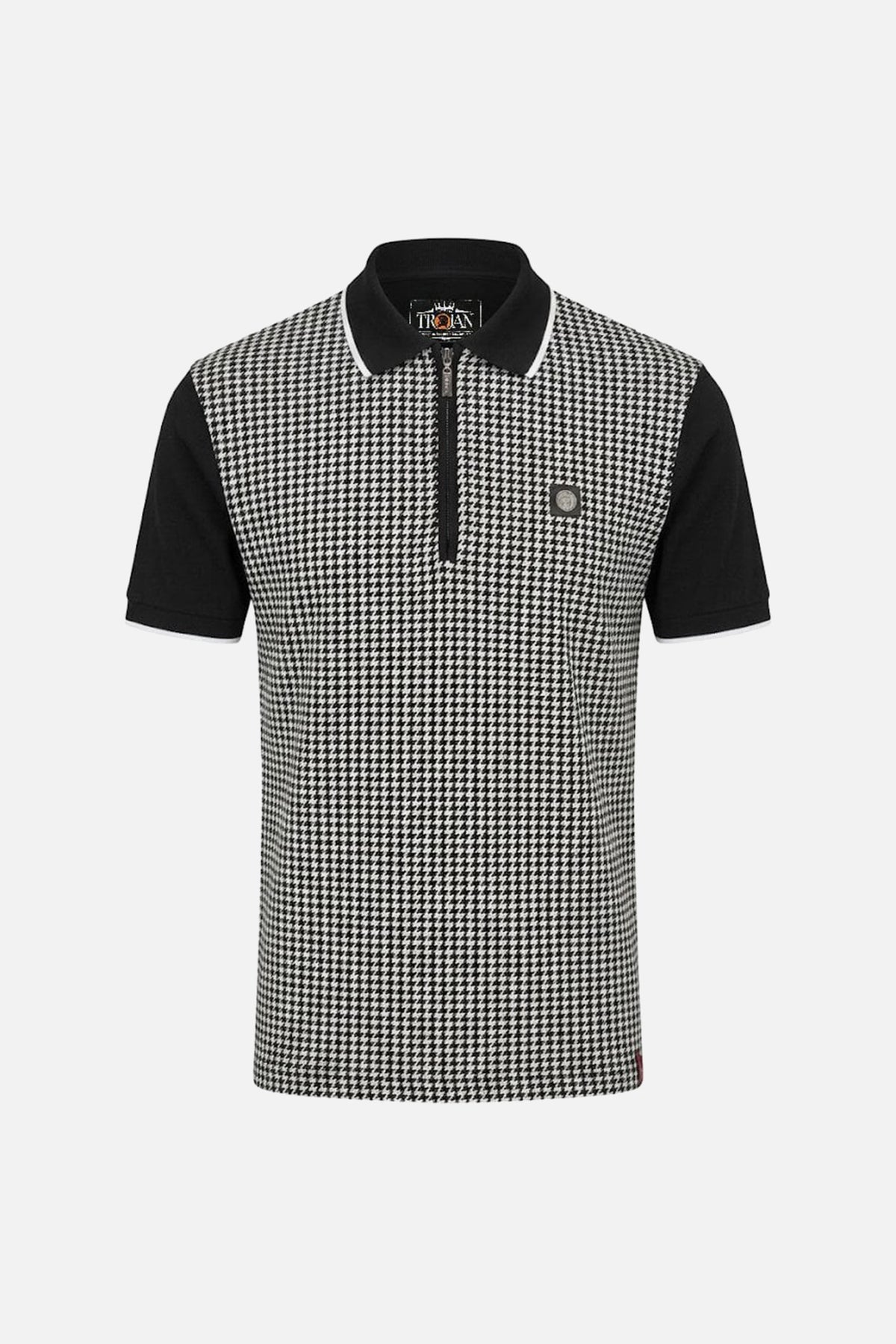 TR/9125 Mono Houndstooth Zip - Polo