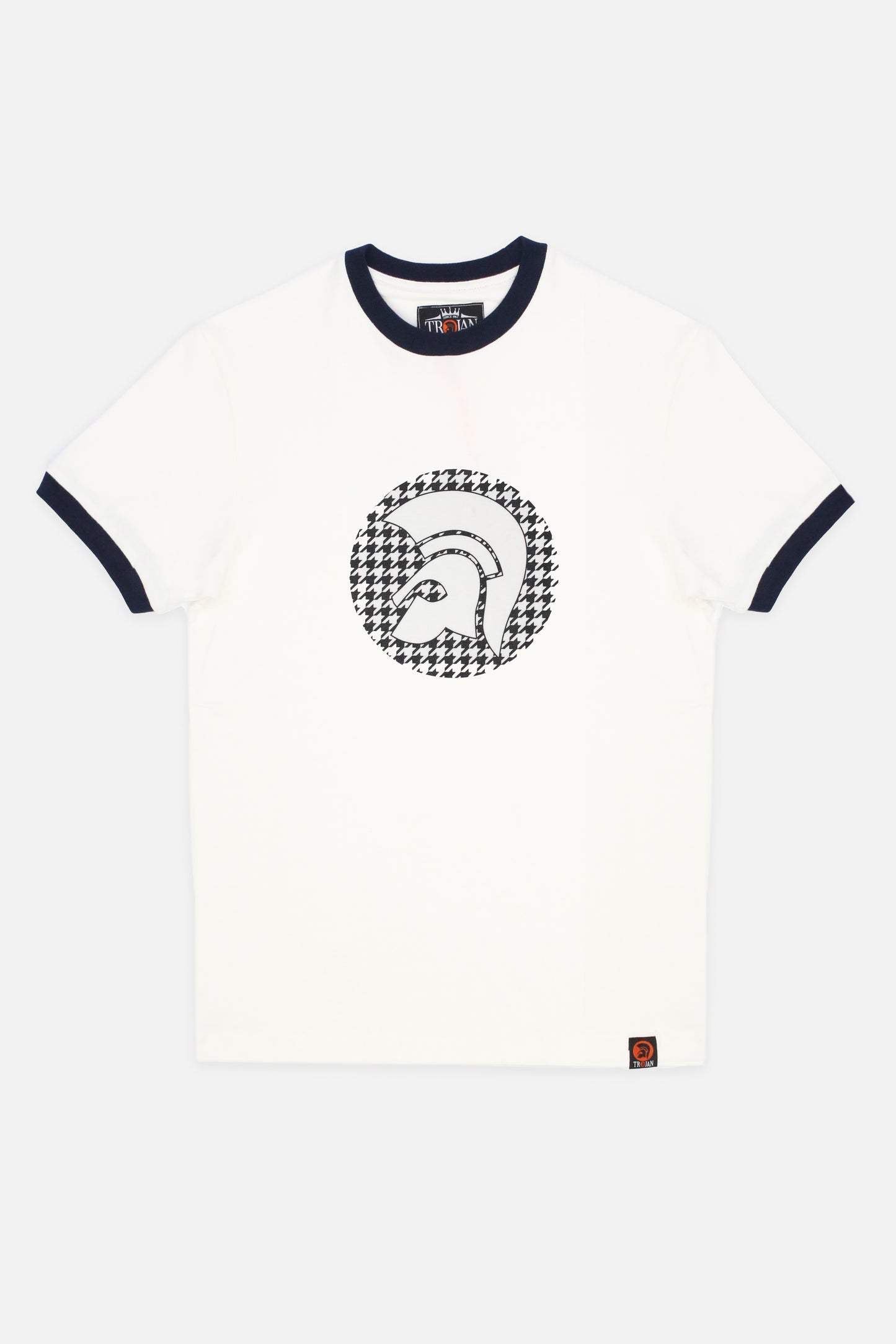 TR/8989 Houndstooth Logo White - T-Shirt
