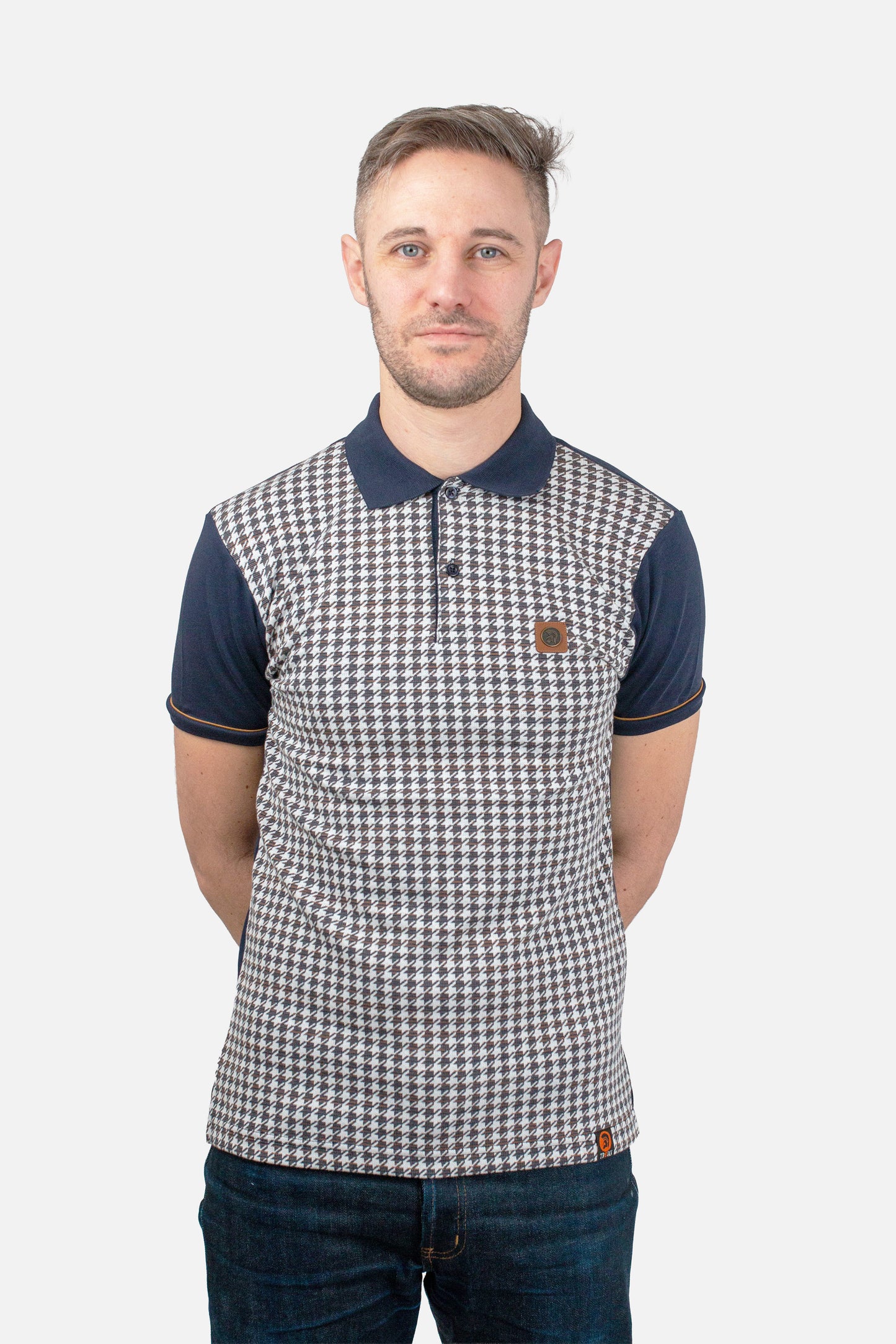 Houndstooth Navy - Polo