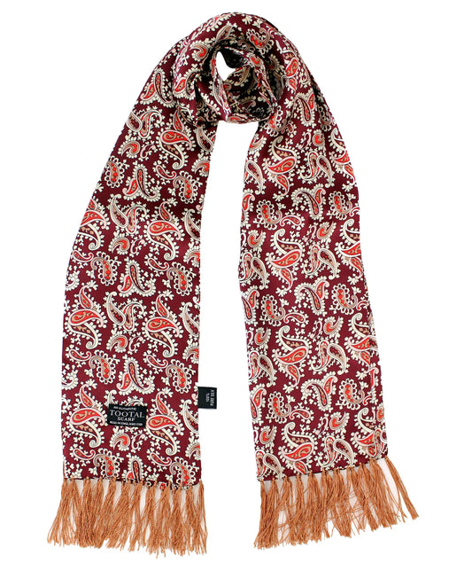 Paisley Wine - Silk Scarf