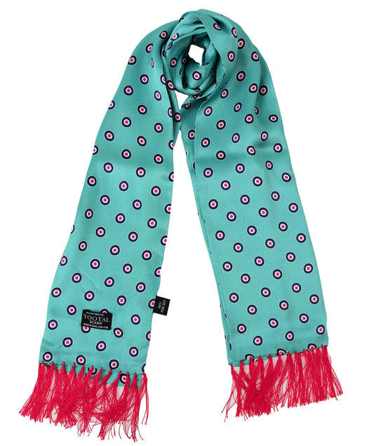 Target Print Airforce Blue - Silk Scarf