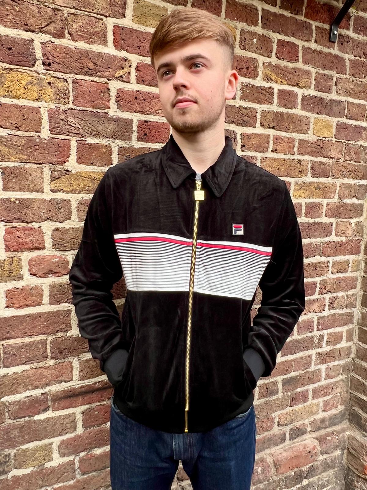 Malakai Stripe Velour - Track Top