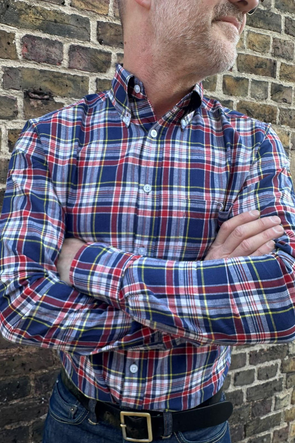 Madras Navy - Shirt
