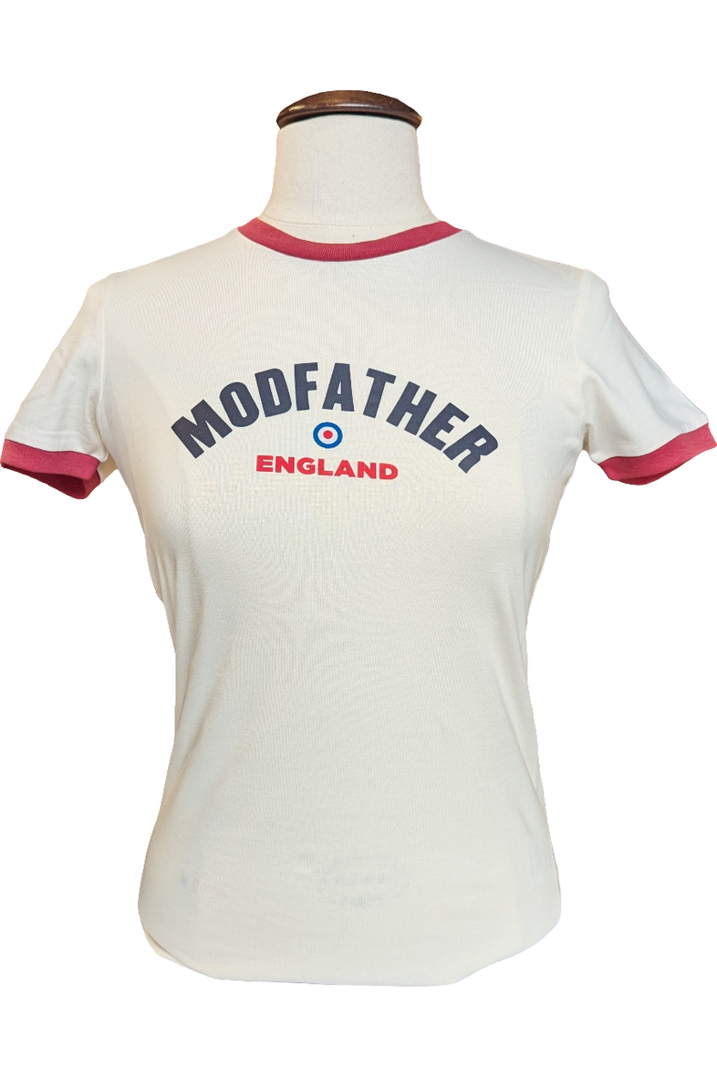 Women's Logo Script Ecru / Red - T-Shirt