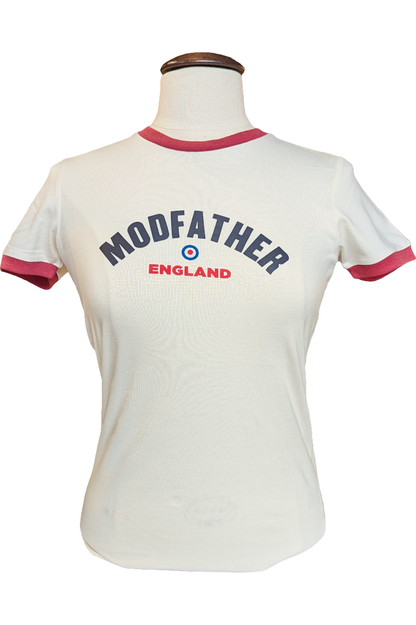 Women's Logo Script Ecru / Red - T-Shirt
