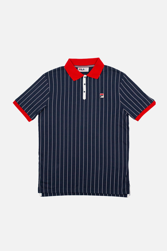 BB1 Classic Vintage Striped Navy / Red - Polo