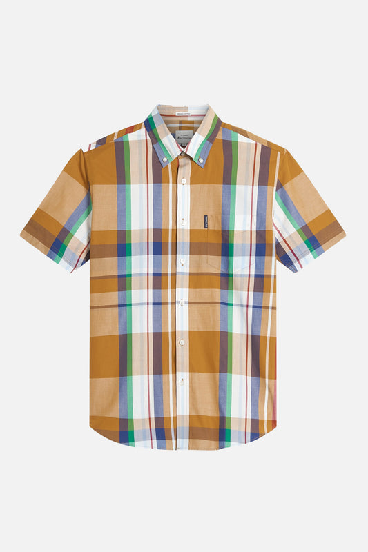 Large Madras Check Caramel - Shirt