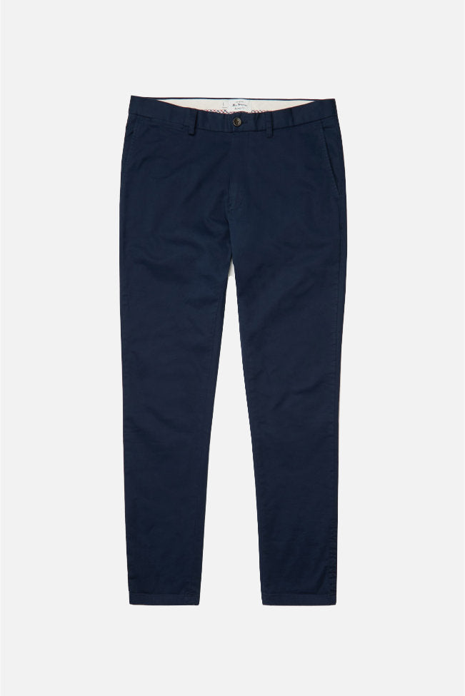 Signature Slim Stretch Chino 025 Dark Navy - Trousers