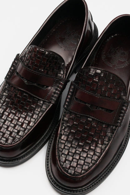 Brummel Basket Weave Oxblood - Loafer