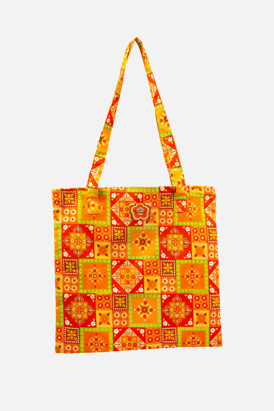 Flower Patch Orange - Tote Bag