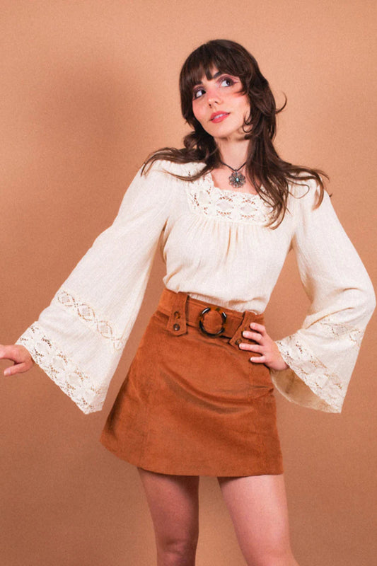 Juniper Tan Cord Buckle - Skirt