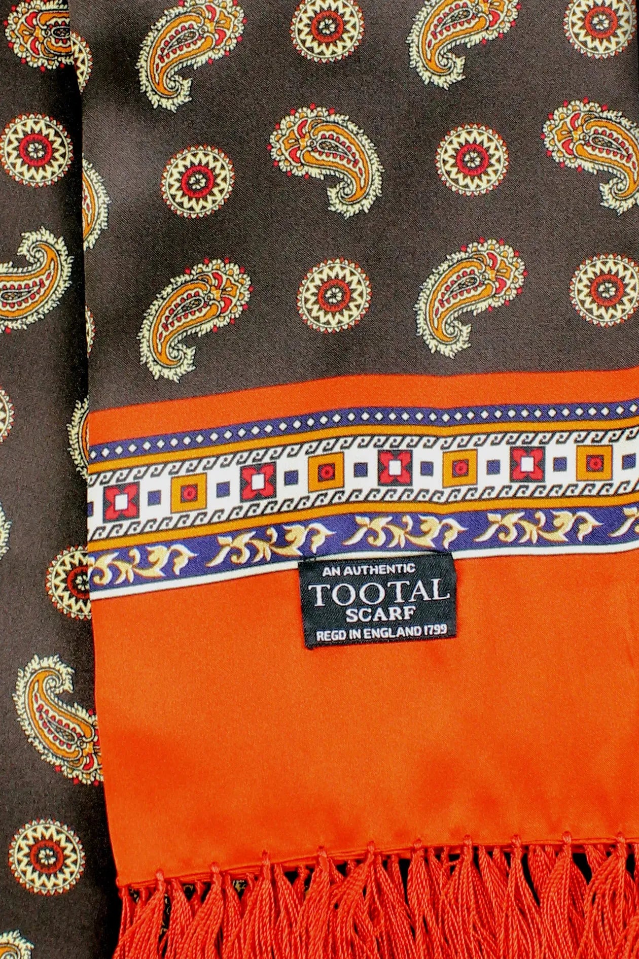 Paisley Chocolate - Silk Scarf