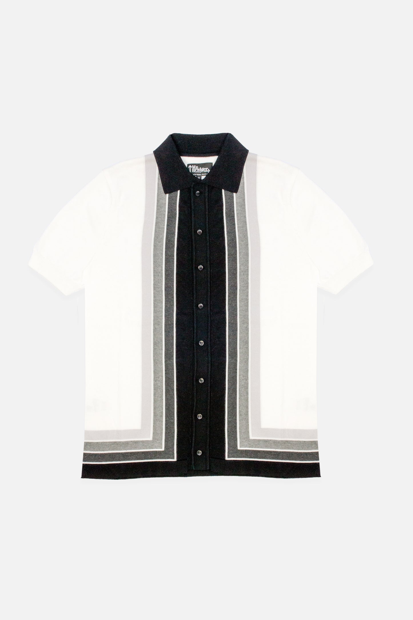 Curtis Graduated Stripe 'Ghost Town' - Polo Knit