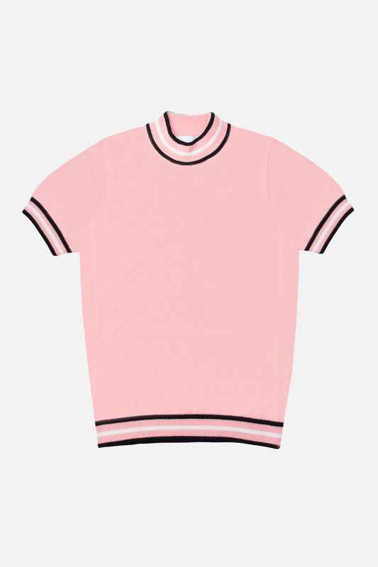 Dorval Coral S/S Knitted - Mock Turtle Neck