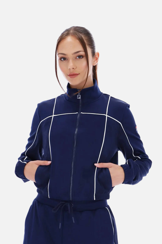 Haiden Cropped Navy / Gardenia - Track Top
