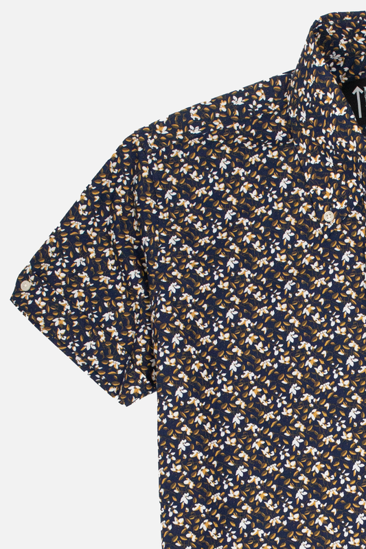 'The Dylan' Blue Floral S/S - Shirt