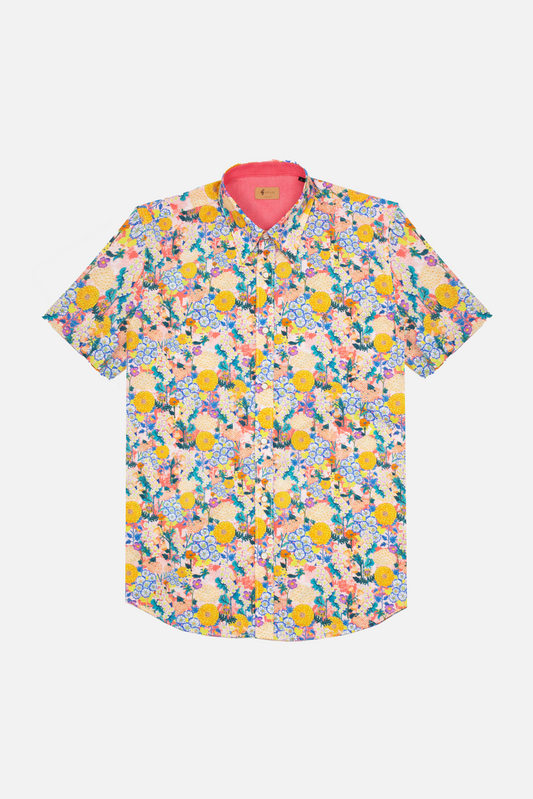 Teddy Peach Floral S/S - Shirt