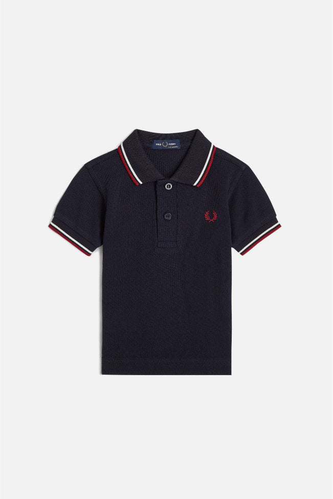 SY1225 Kids “My First Fred Perry” Navy Twin Tipped - Polo Shirt