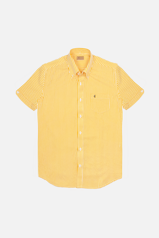Frazer Pineapple Gingham Seersucker S/S - Shirt