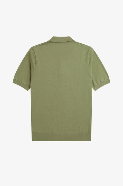 K9749 Olive Mint Green Knitted Cotton - Shirt
