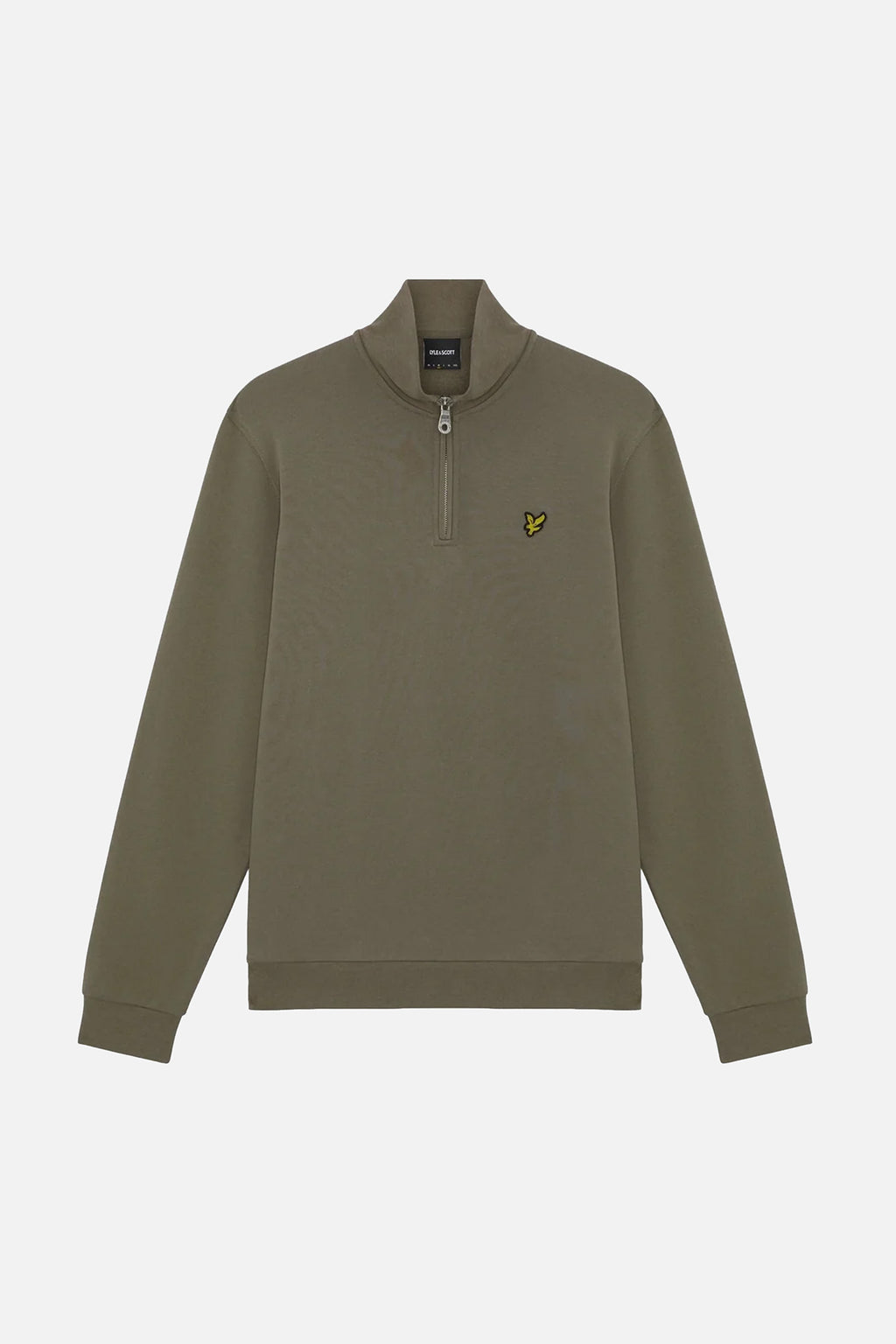 Loopback Sweat Top Khaki Ash Long Sleeve - Quarter Zip