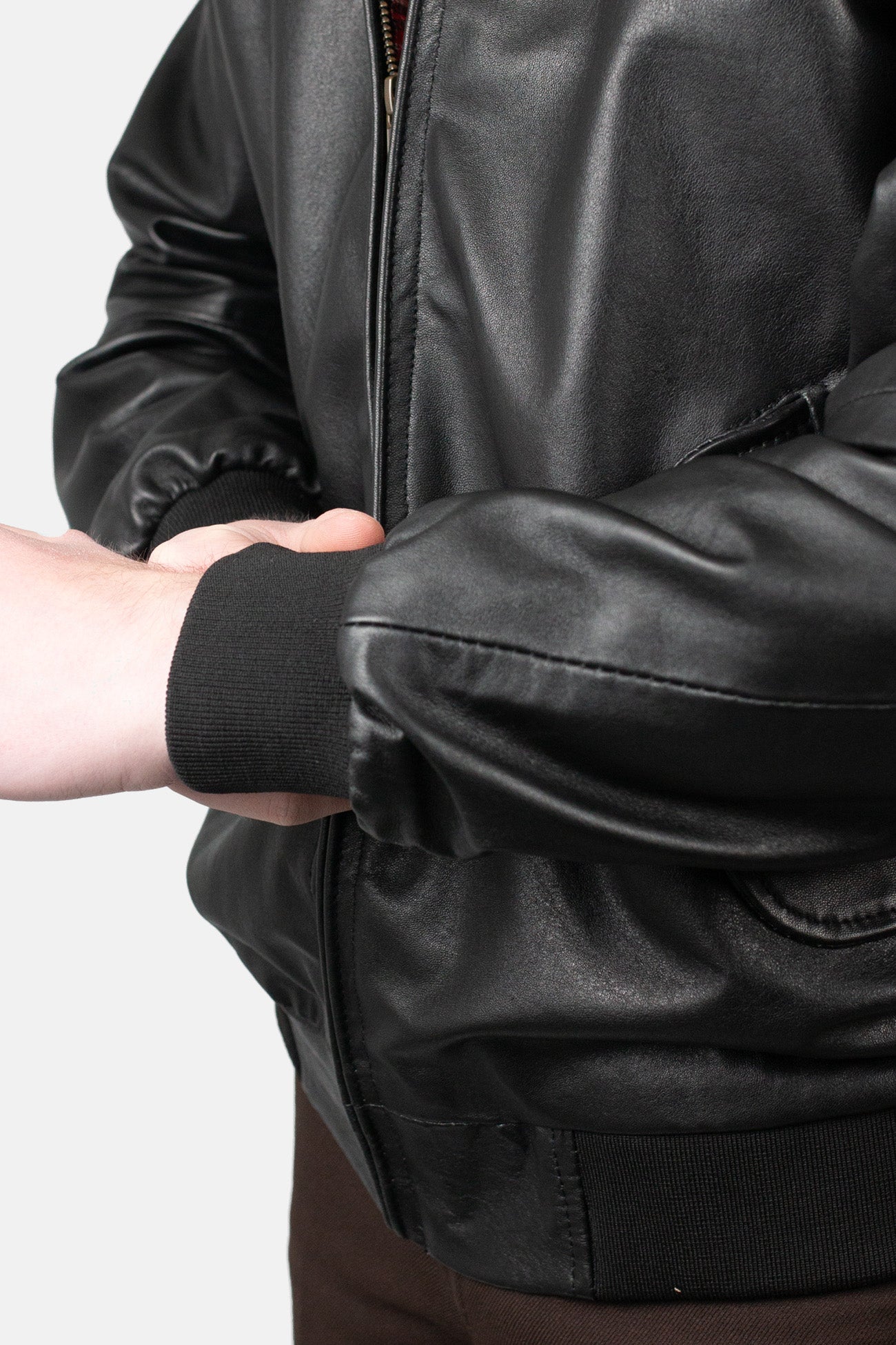 Men’s Leather Classic Black - Harrington Jacket