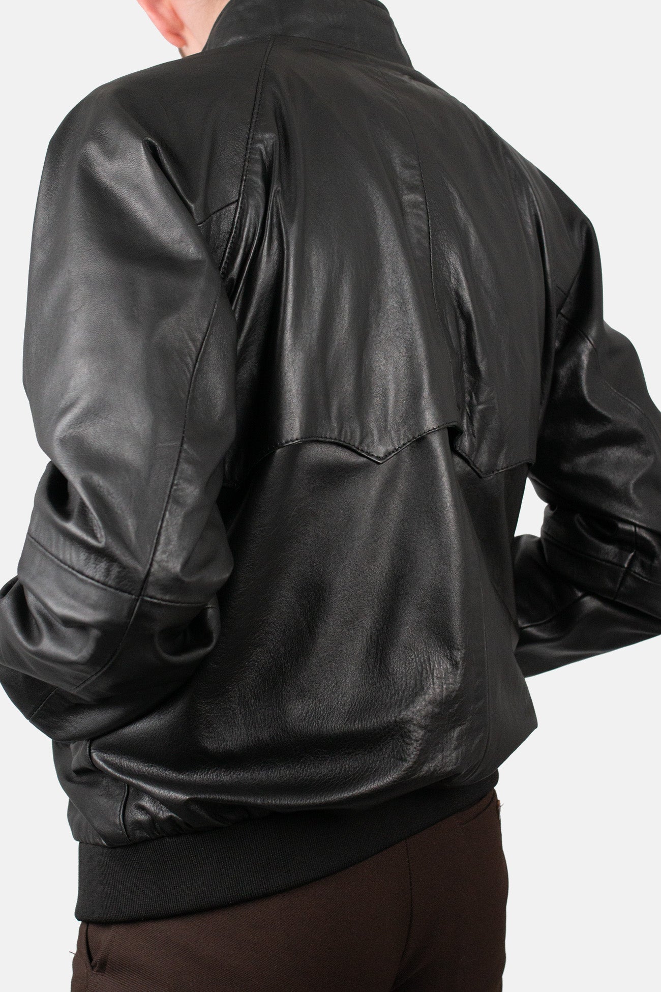 Men’s Leather Classic Black - Harrington Jacket