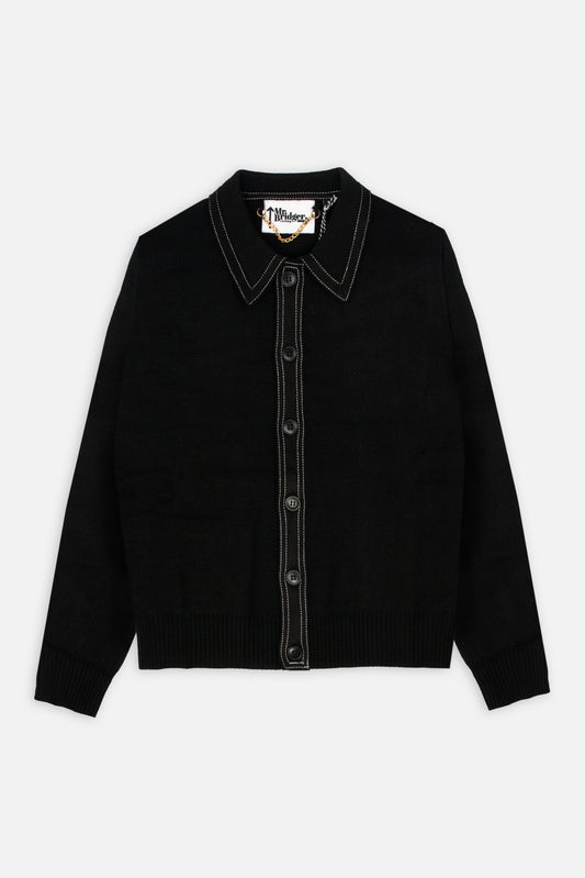 Women's 'Mary' Yardi Cardi Black - Polo Knit