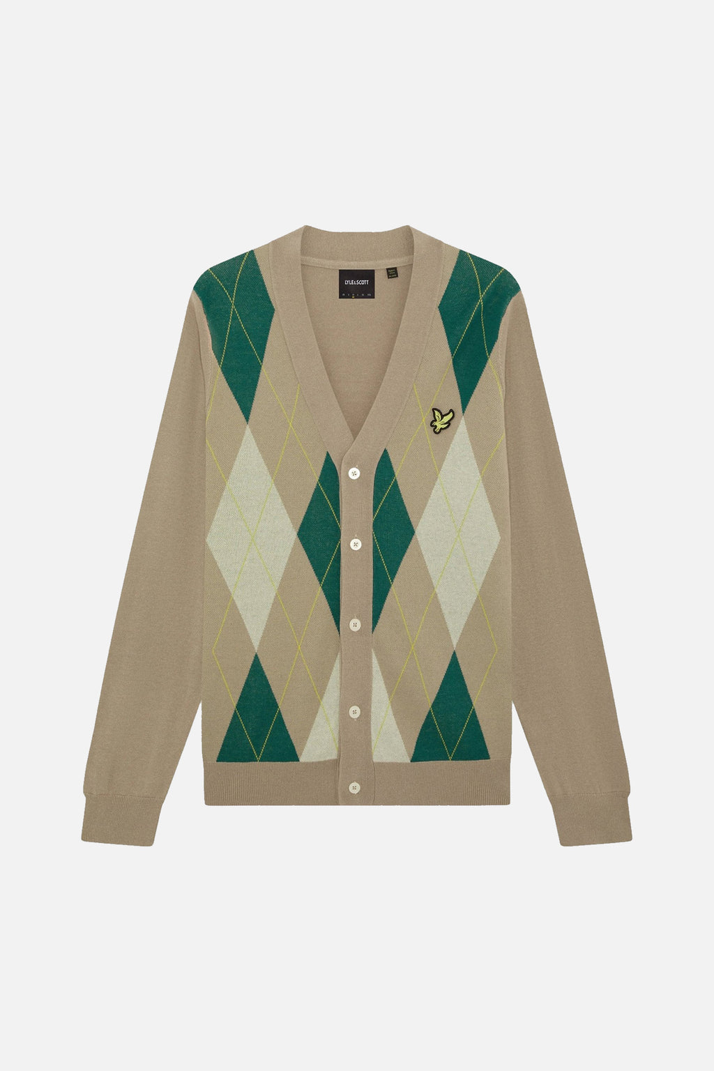 Archive Argyle Knitted Camel - Cardigan