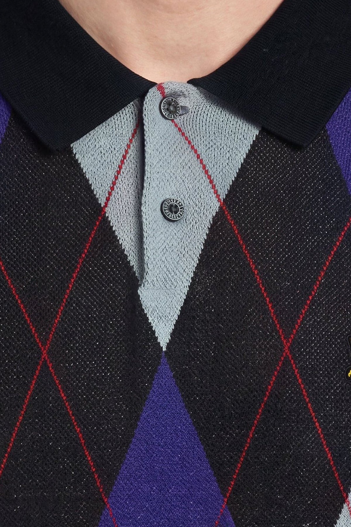 Archive Argyle Dark Navy Knitted - Polo
