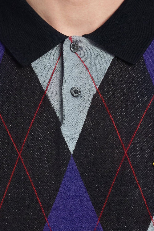 Archive Argyle Dark Navy Knitted - Polo