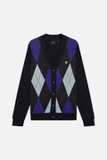 Archive Argyle Dark Navy - Cardigan