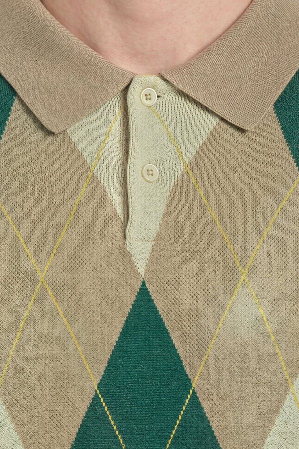 Archive Argyle Camel Knitted - Polo