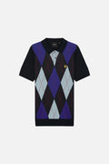 Archive Argyle Dark Navy Knitted - Polo