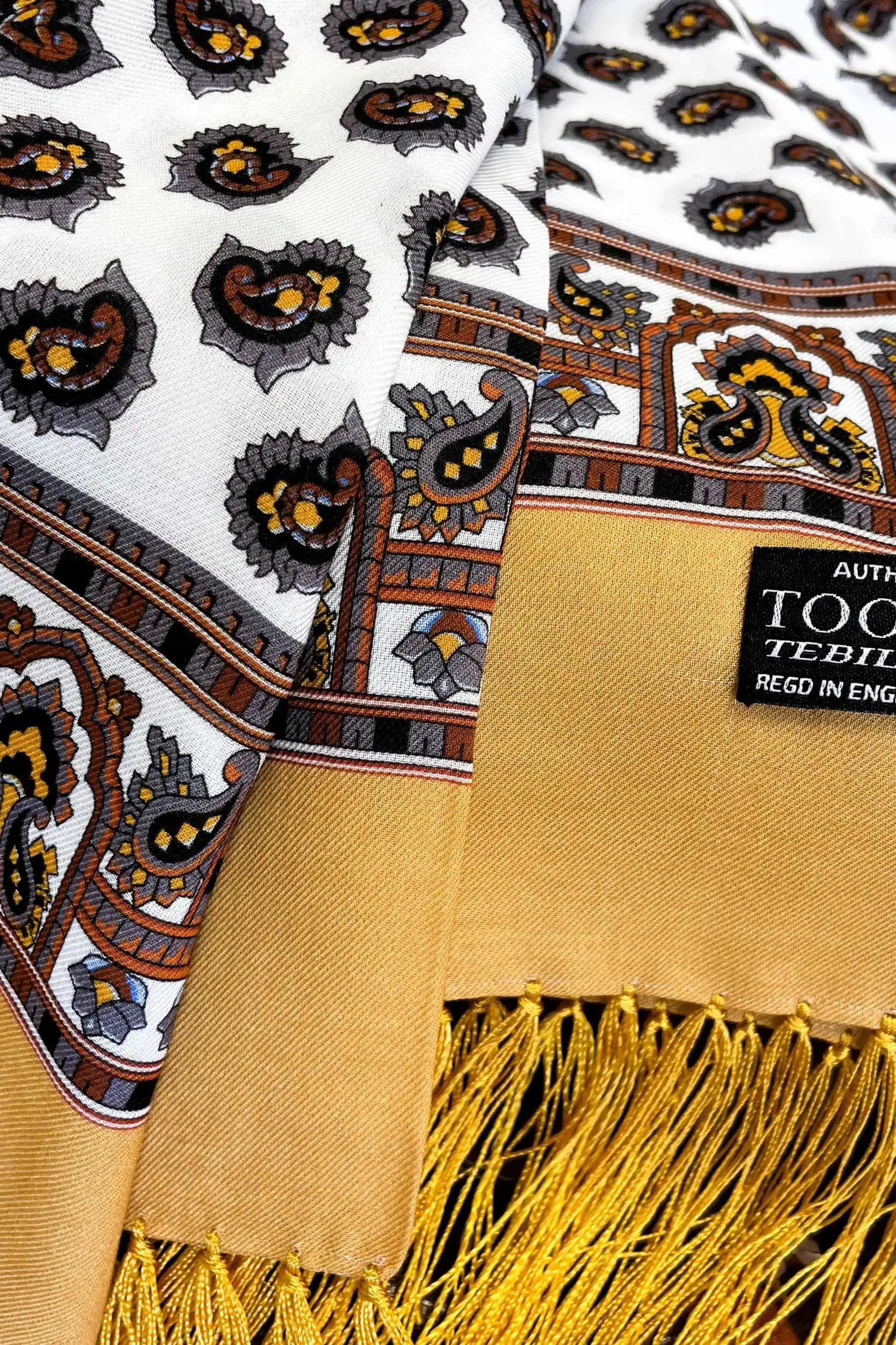 Paisley Mustard - Rayon Scarf