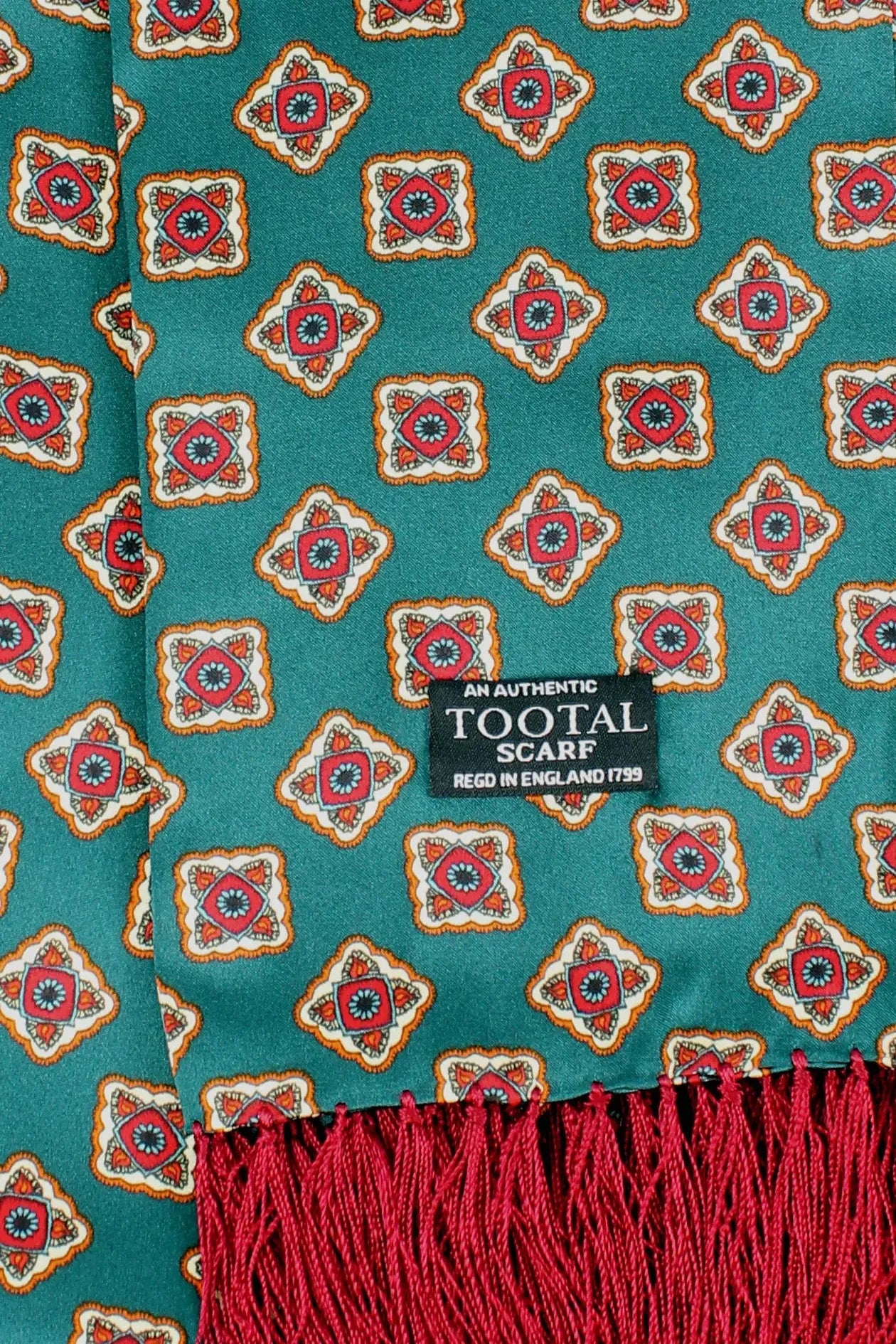Squares Pine - Silk Scarf